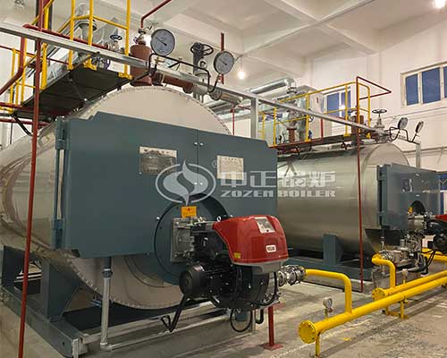 Horizontal hot water boiler