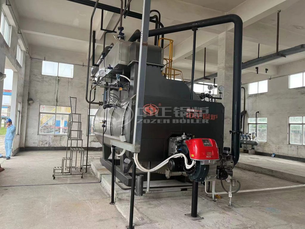 4 tph WNS Gas&Oil Dual-Use Steam Boiler For Chemical Industry